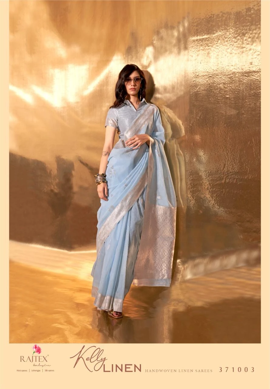 Rajtex Kelly Linen Cotton Wholesale Fancy Sarees Catalog — Wholesale Sarees, rajtex wholesale from Surat - Gallery Image 10